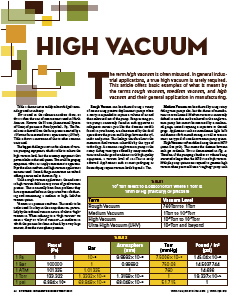 Vacuforce Technical Articles - High Vacuum