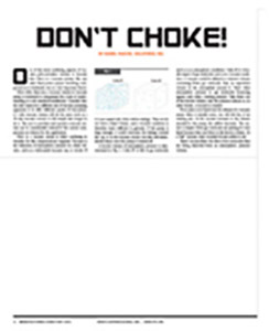 Vacuforce Technical Articles - Don't Choke